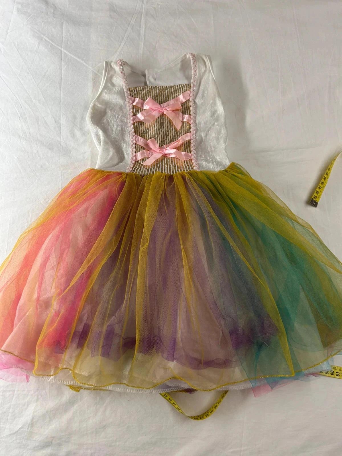 Veelkleurige jurk met opvallende lichtinval vintage – photo 2